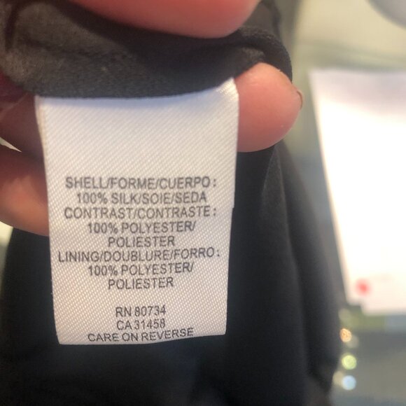 NWOT BCBGMAXAZRIA Black Silk Open-Back Top - Picture 4 of 6